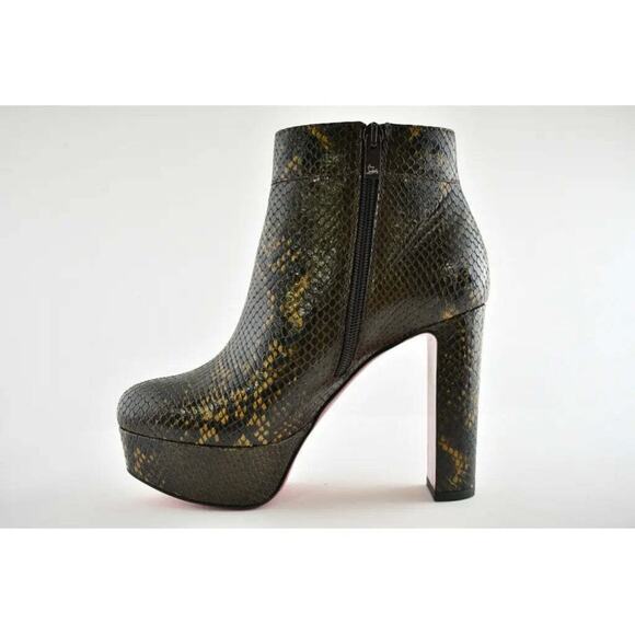 Christian Louboutin Janis Boot Alta 120 Dark Brown Platform Ankle Heel Boot 37.5 - Picture 8 of 12